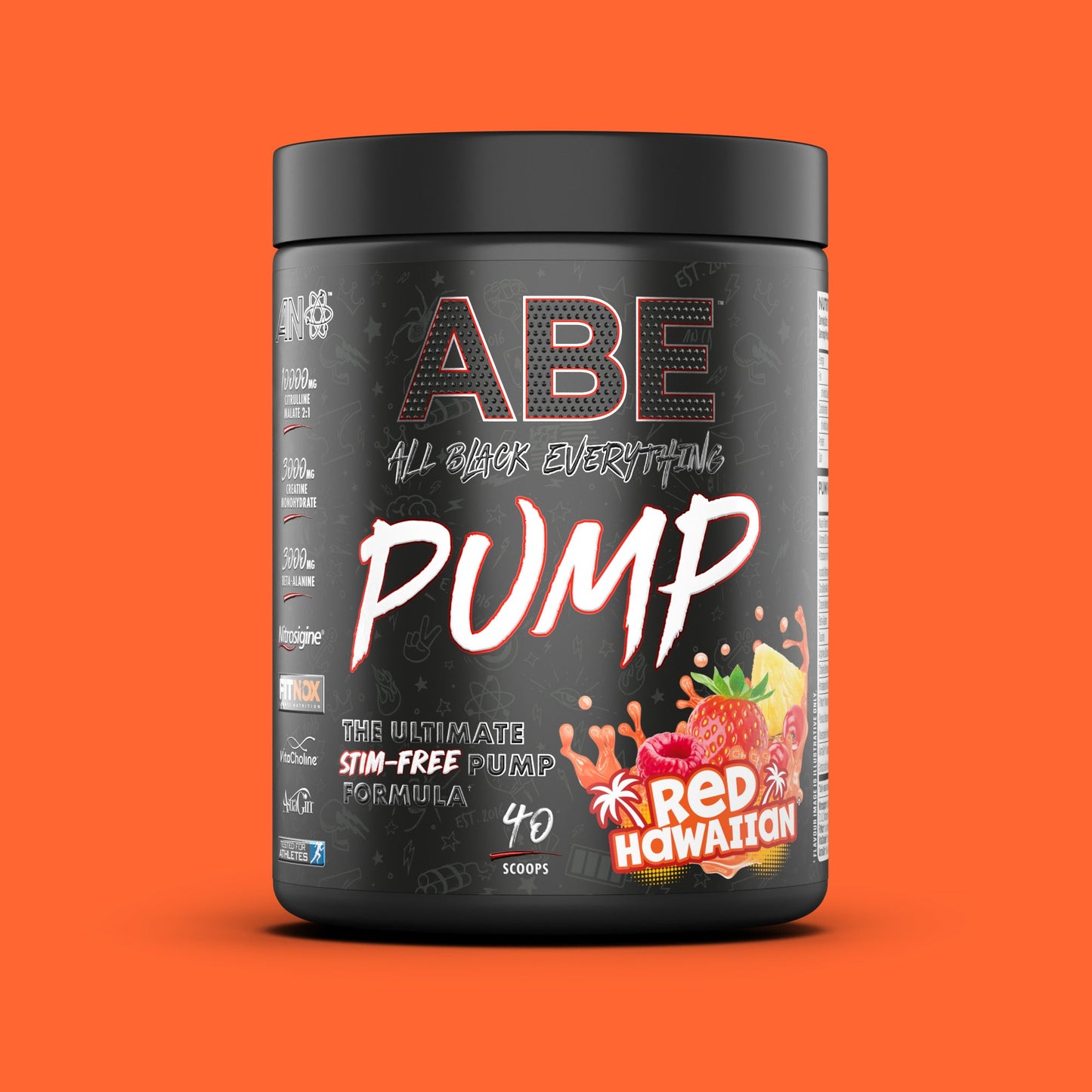 ABE Pump - Zero Stim Pre-Workout (500g) Pre- entreno sin estimulantes, con creatina y B12.