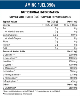 Amino Fuel EAA – Ácidos Aminados Esenciales para Rendimiento