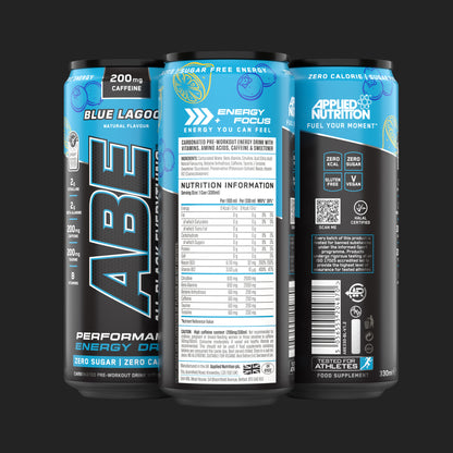 ABE - Energy & Performance Pre Workout Cans x12 - Sin azúcar.