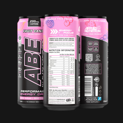 ABE - Energy & Performance Pre Workout Cans x12 - Sin azúcar.