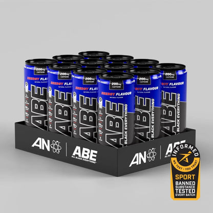ABE - Energy & Performance Pre Workout Cans x12 - Sin azúcar.