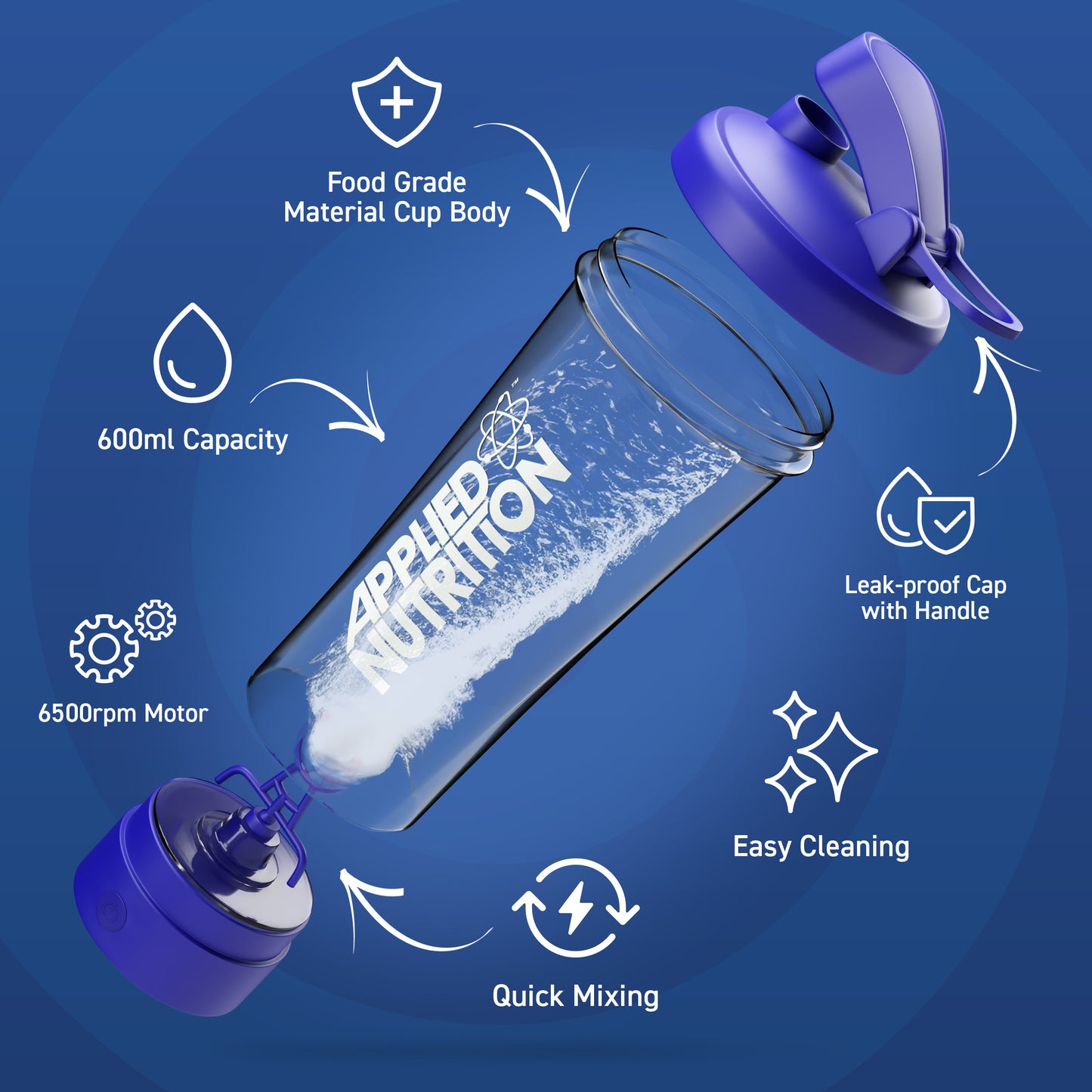 Tornado Electric Shaker Bottle 700 Ml.
