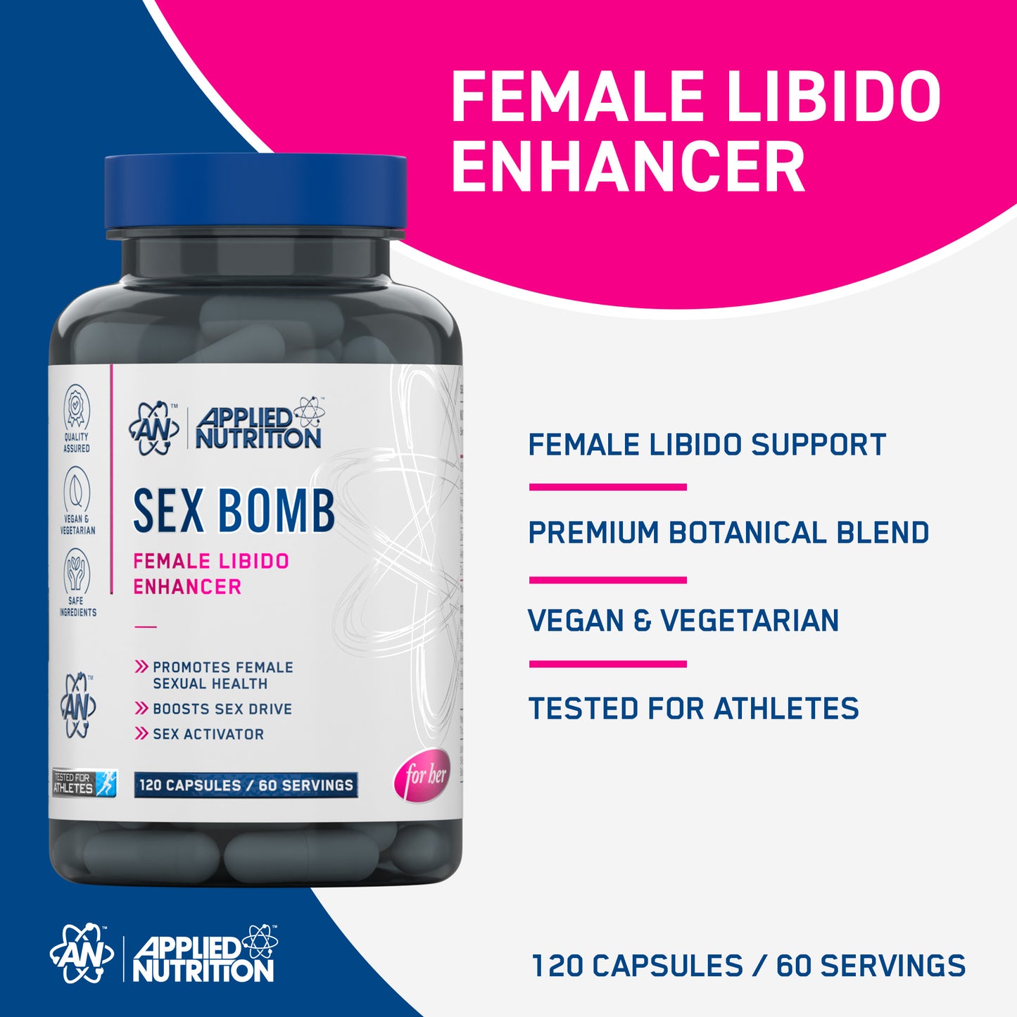 Sex Bomb Female Libido Enhancer 120 v caps