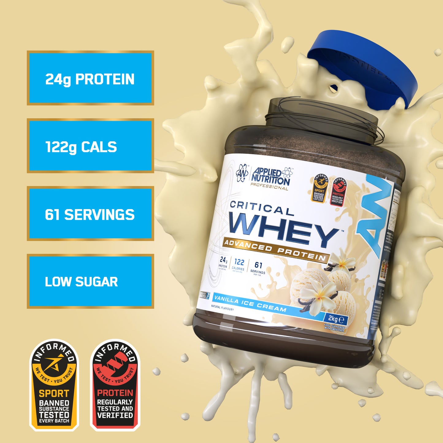 Critical Whey Protein 2kg (67 Servings)