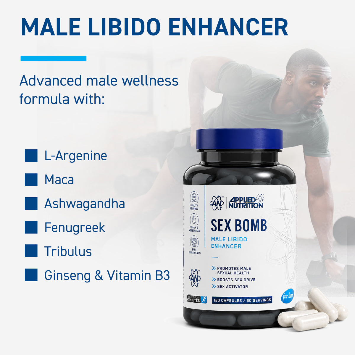 Sex Bomb Male Libido Enhancer 120 v caps
