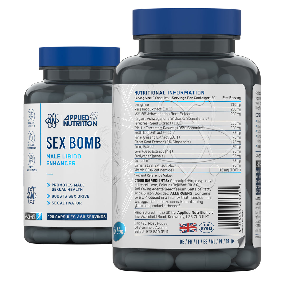 Sex Bomb Male Libido Enhancer 120 v caps