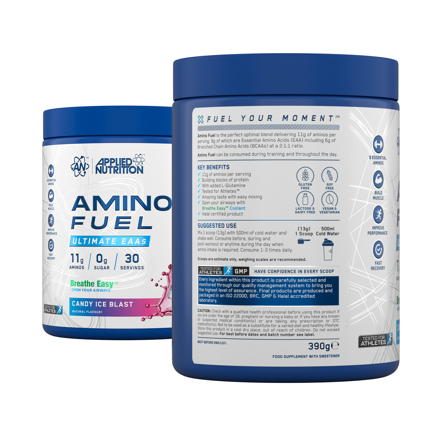 Amino Fuel EAA 390 gr - Ácidos Aminados Esenciales para Rendimiento