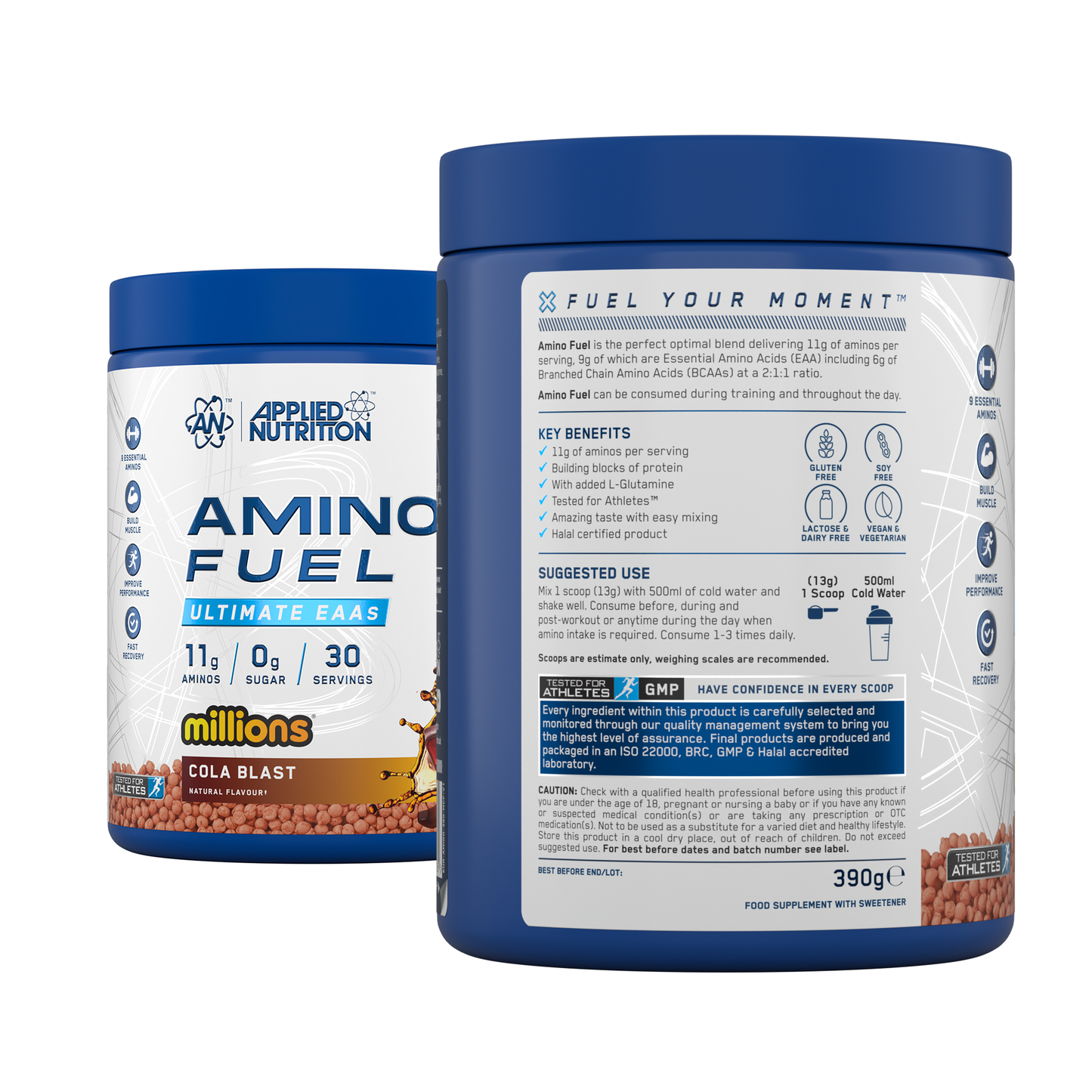 Amino Fuel EAA 390 gr - Ácidos Aminados Esenciales para Rendimiento