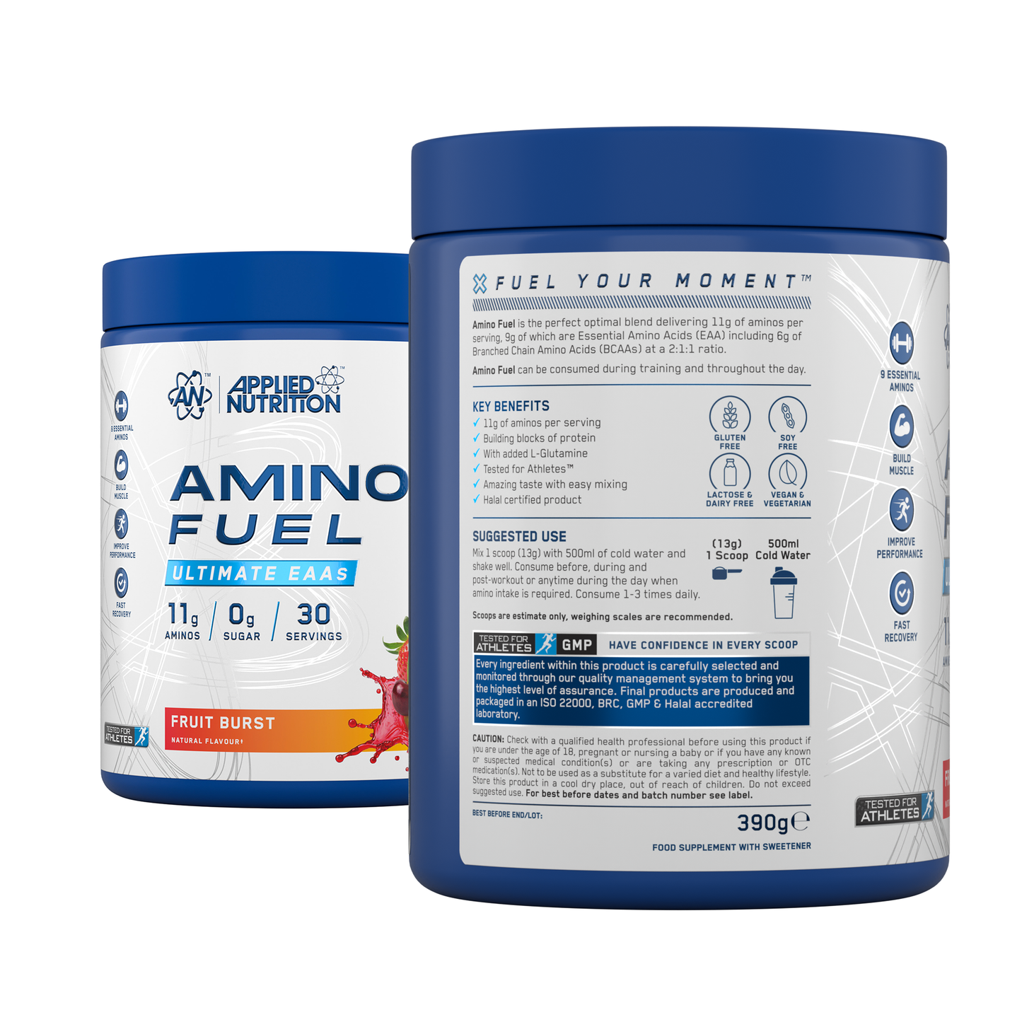 Amino Fuel EAA 390 gr - Ácidos Aminados Esenciales para Rendimiento