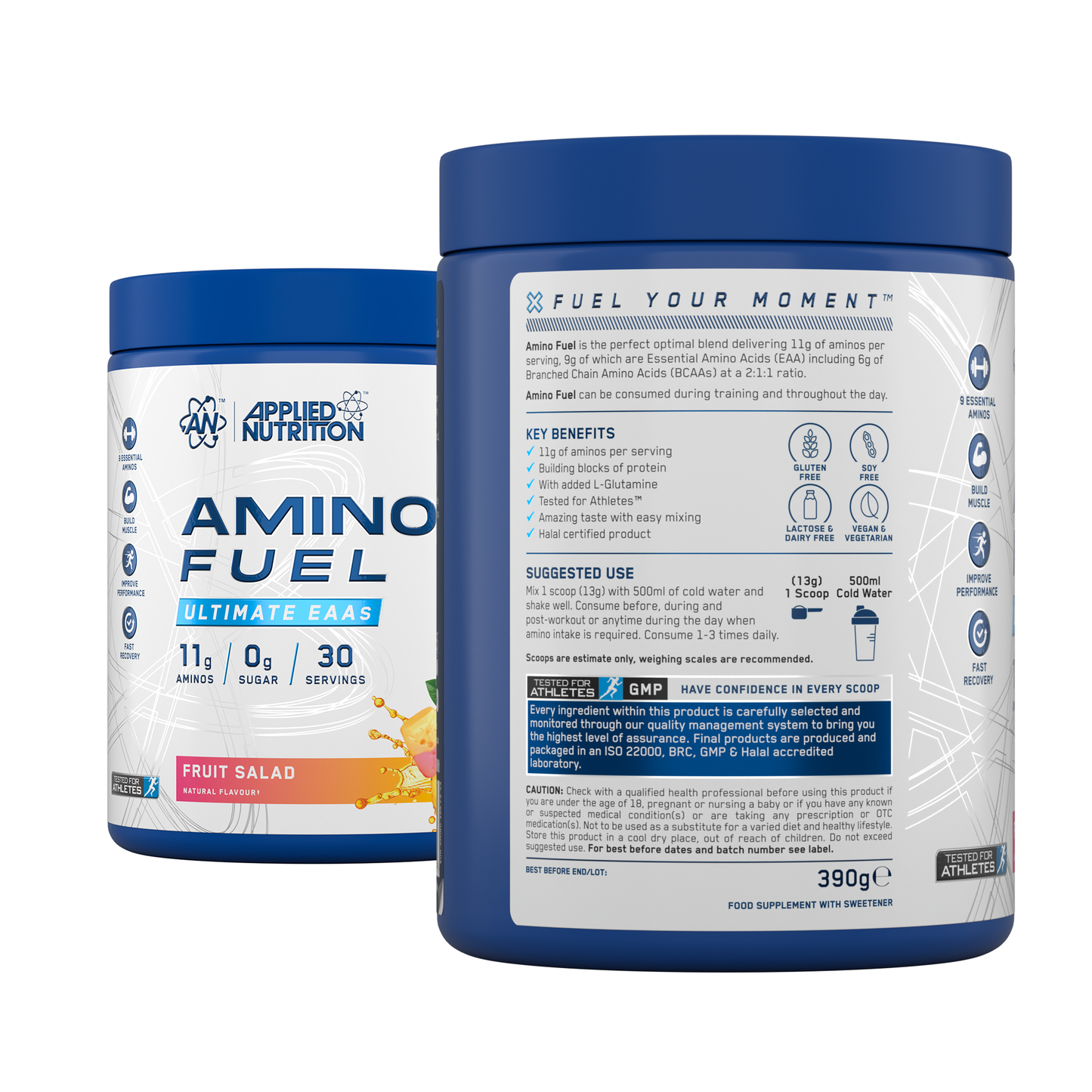 Amino Fuel EAA 390 gr - Ácidos Aminados Esenciales para Rendimiento
