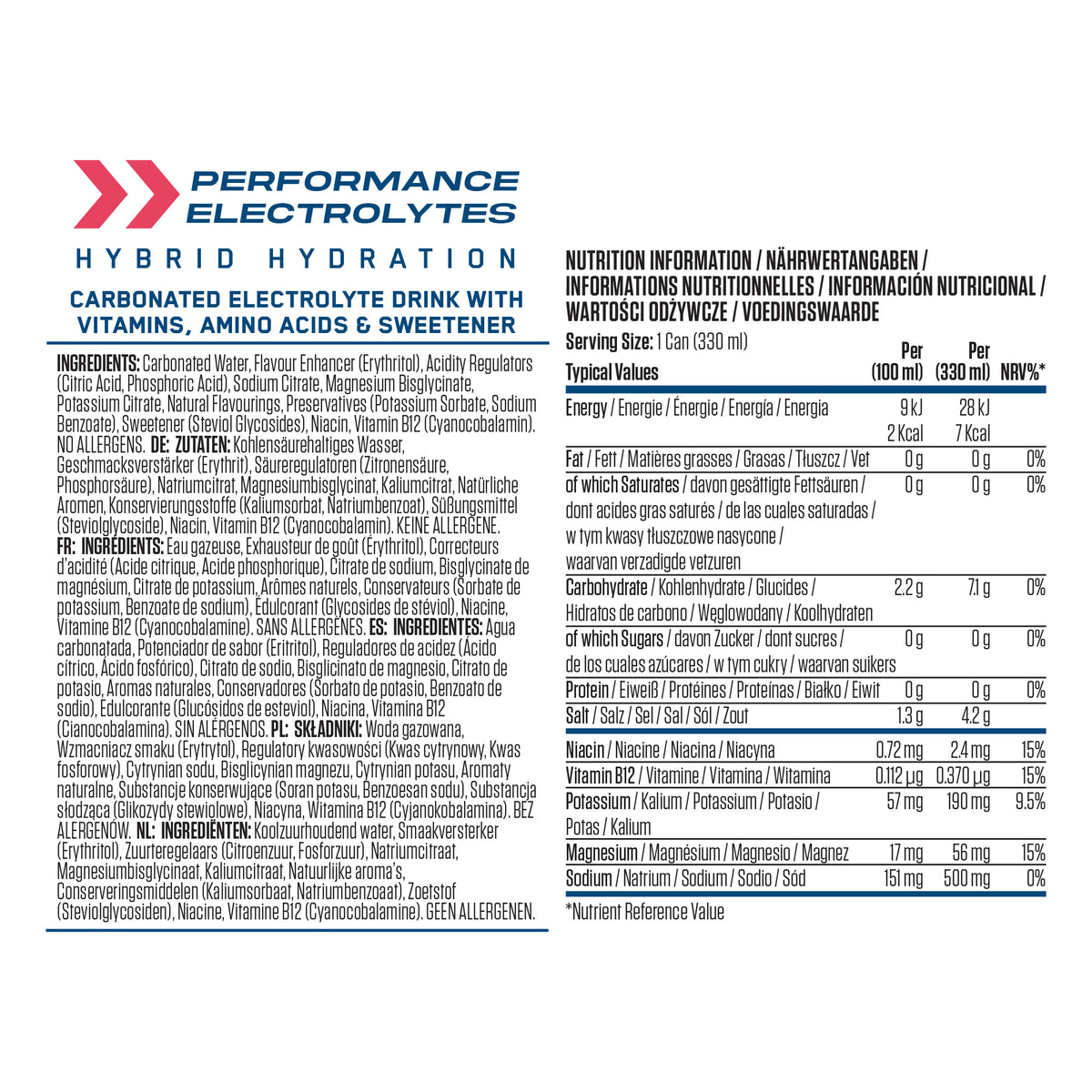Na11 Hydration 12 x 330ml.