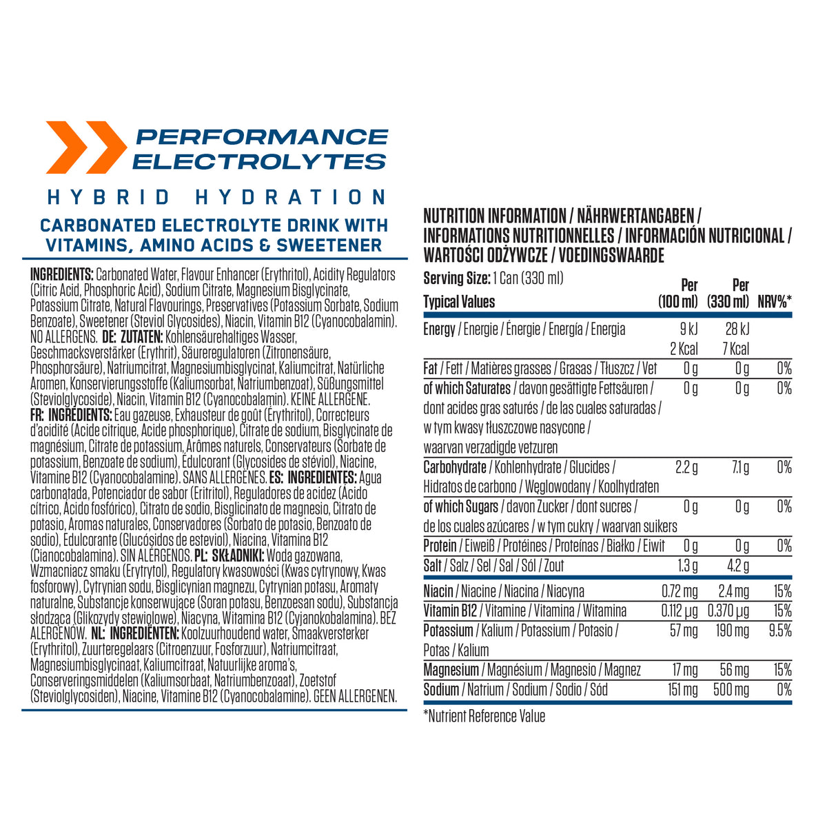 Na11 Hydration 12 x 330ml.