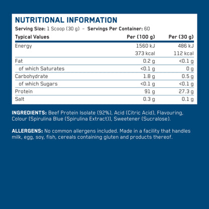 BEEF-XP Clear Beef Protein Isolate 1.8kg (60 Servings)