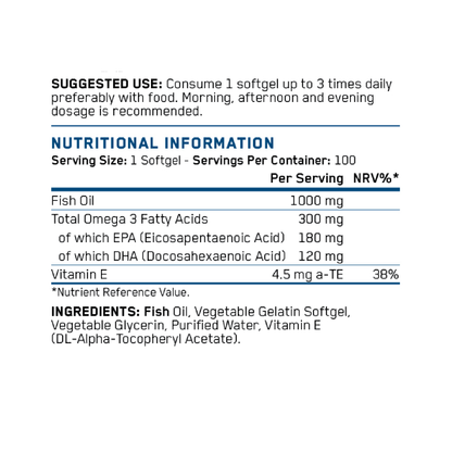 Omega 3 100 Softgels