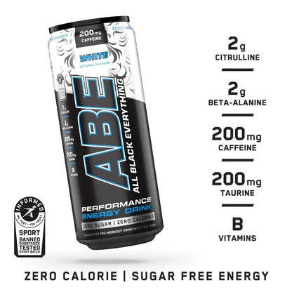 ABE - Energy & Performance Pre Workout Cans x12 - Sin azúcar.