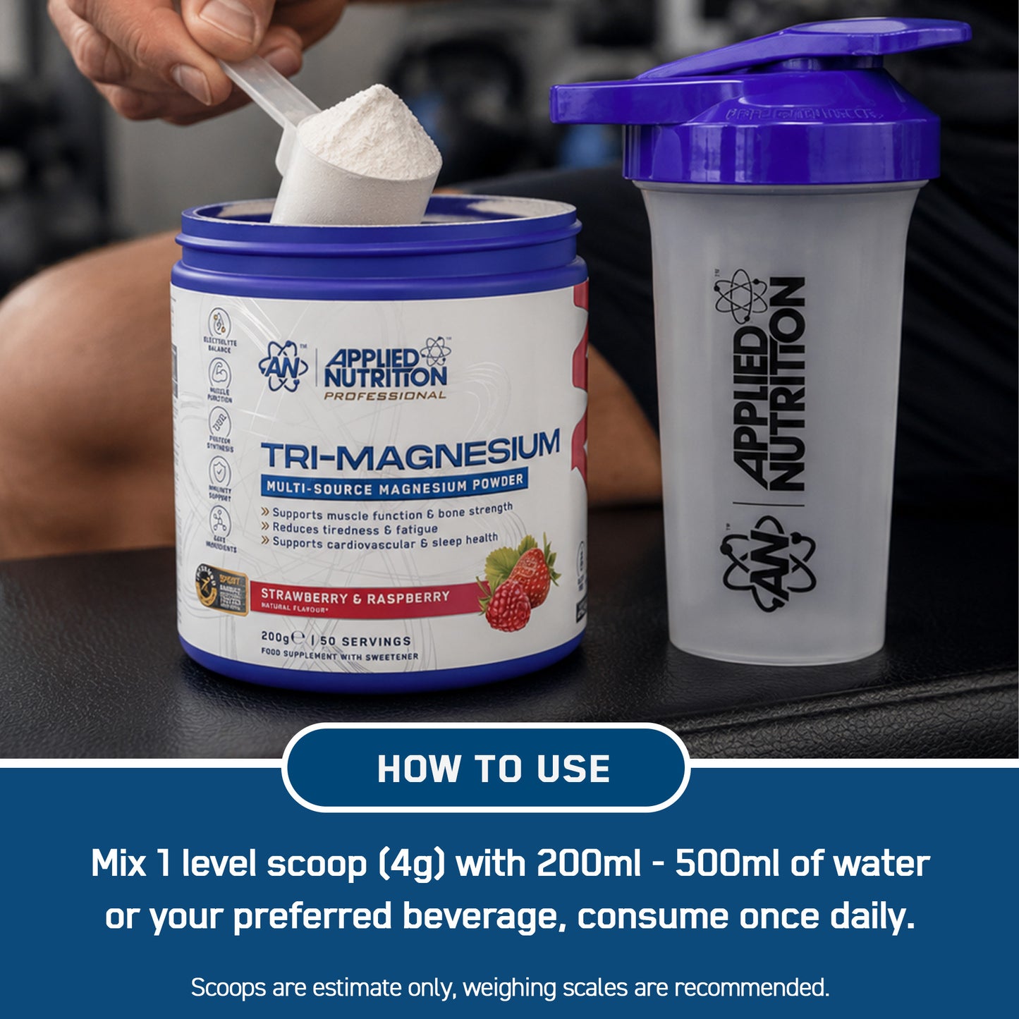 Tri-Magnesium Powder – Magnesium Bisglycinate, Citrate & Taurate