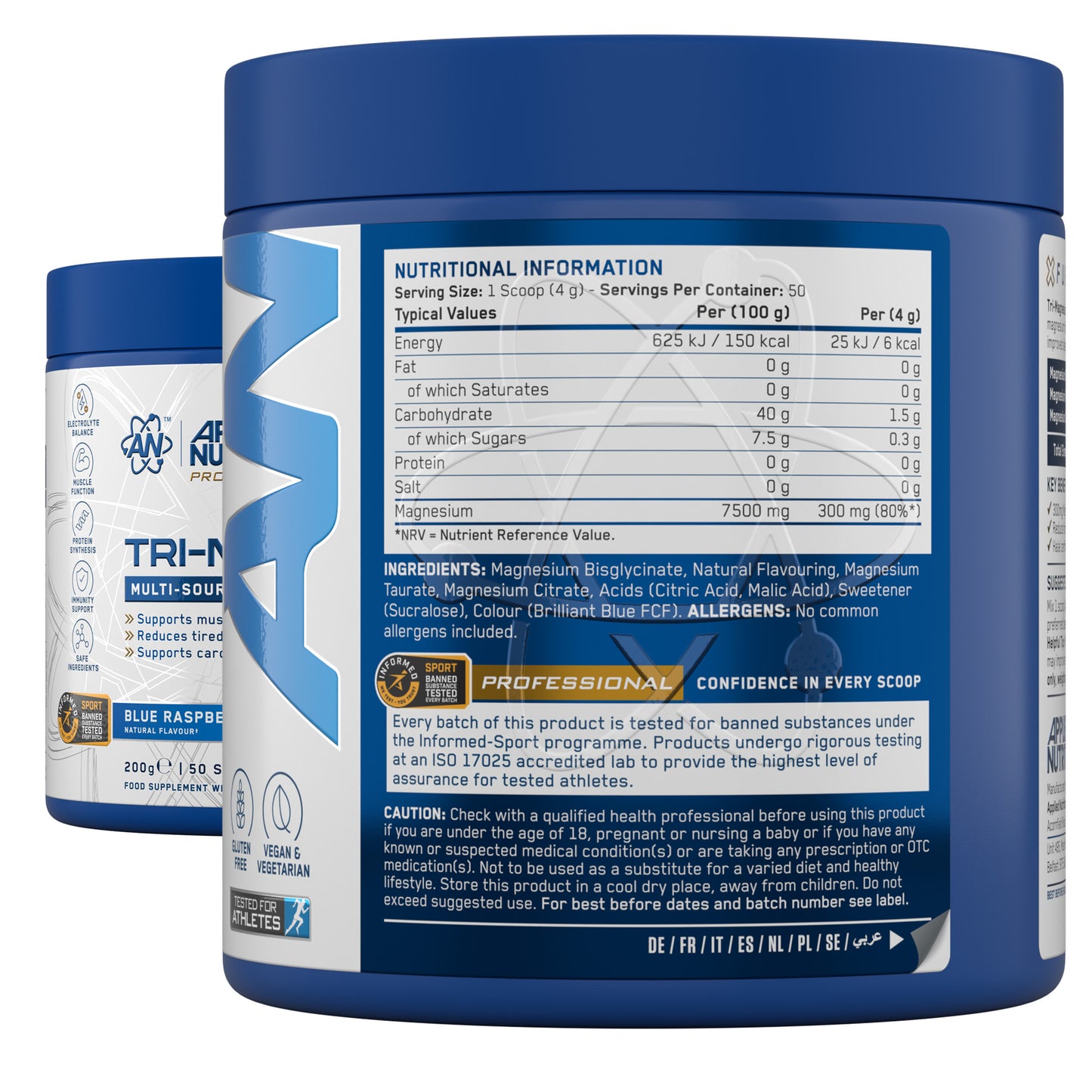 Tri-Magnesium Powder – Magnesium Bisglycinate, Citrate & Taurate