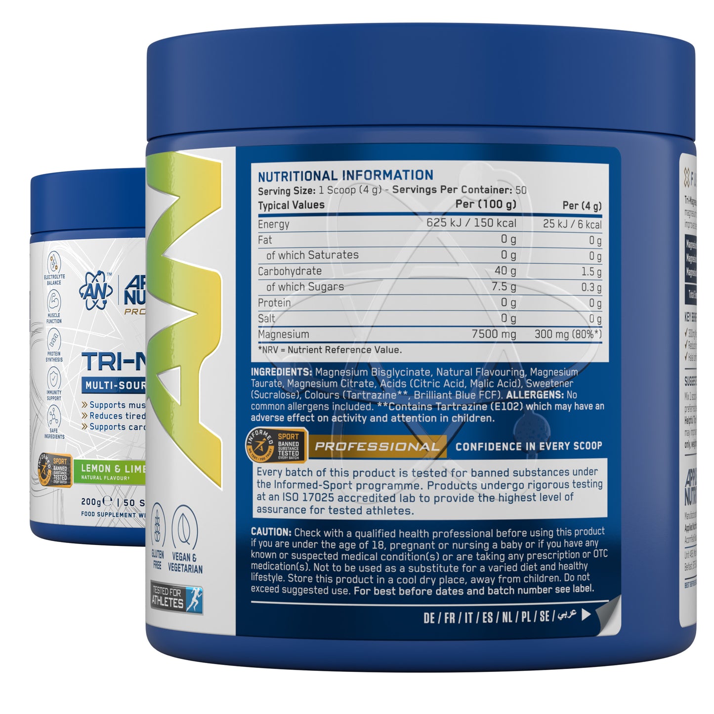 Tri-Magnesium Powder – Magnesium Bisglycinate, Citrate & Taurate