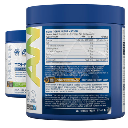 Tri-Magnesium Powder – Magnesium Bisglycinate, Citrate & Taurate