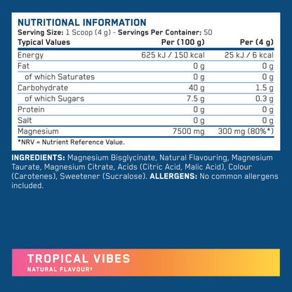 Tri-Magnesium Powder – Magnesium Bisglycinate, Citrate & Taurate