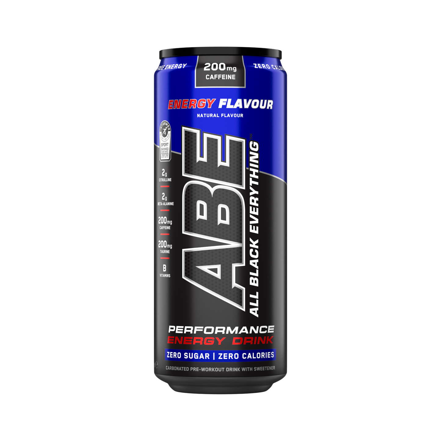 ABE - Energy & Performance Pre Workout Cans x12 - Sin azúcar.
