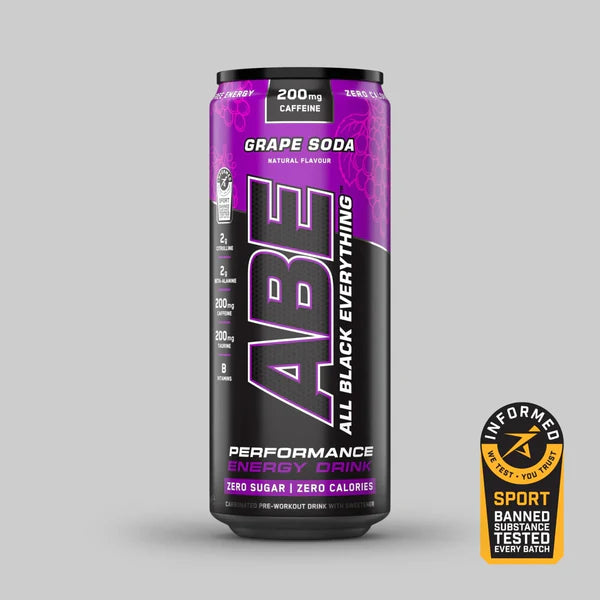 ABE - Energy & Performance Pre Workout Cans x12 - Sin azúcar.