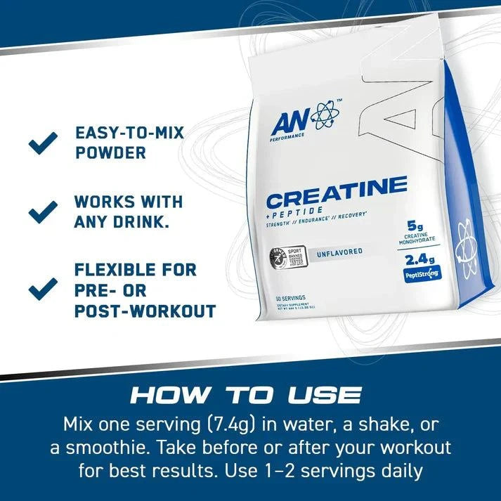 Creatine + Peptide 444gr - 60 Servings | Strength & Recovery