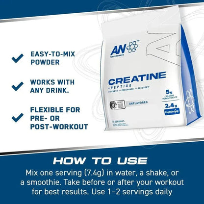 Creatine + Peptide 444gr - 60 Servings | Strength & Recovery